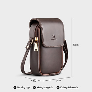 Túi Yuumy ( Thời trang nữ đựng điện thoại size 11 - Túi đeo chéo da Seasand YN120 )