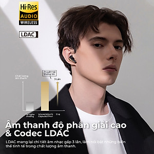 Tai nghe True Wireless SoundPEATS Capsule 3 Pro+ Loa kép xMEMS LDAC Bluetooth 5.3 - Hàng Chính Hãng