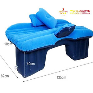 Đệm hơi ô tô, nêm hơi cho xe ô tô cao cấp, loại dày dặn, Tặng kèm bơm điện 2 gối và miếng vá dự phòng