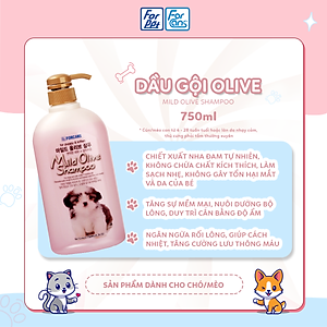 Dầu Gội Cho Thú Cưng Chiết Xuất Olive Forcans 750ml