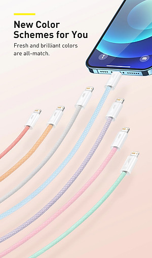 Cáp sạc nhanh IP 2.4A, Cáp sạc nhanh truyền dữ liệu Baseus Dynamic Series Fast Charging Cable 2.4A cho iPhone, iPad - Hàng chính hãng