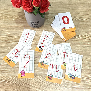 Bộ 42 Thẻ Học Nhận Biết Chữ Cái Và Số Đếm Cho Bé