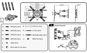 Giá Khung treo tivi North Bayou NB-P4 Xoay đa năng từ 32 đến 55 inch , Tải trọng tối đa 27Kg - Hàng chính hãng