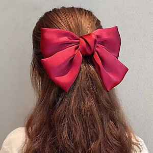 Kẹp tóc nơ lớn Hàn Quốc , cặp tóc nơ sau dễ thương KT13 chất liệu lụa mềm mại
