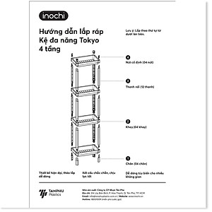 Kệ Đa Năng Tokyo Hàng Cao Cấp - Chính Hãng Inochi ( Tặng kèm khăn lau đa năng pakasa)