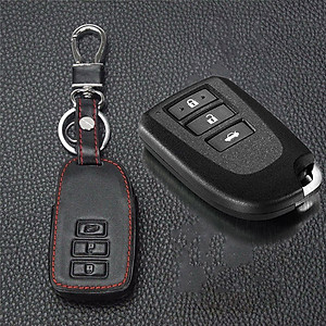 Bao da chìa khóa xe Toyota Vios 2018-2019 mẫu chìa thông minh