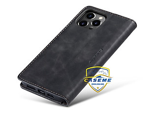 Bao da bò thật dạng ví dành cho iPhone 14 Pro Max Caseme - Hàng Nhập Khẩu