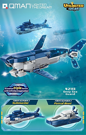 Đồ chơi lắp ráp xếp hình: Bảo vệ biển sâu - Qman 42113 (237 Chi tiết)