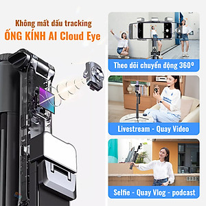 Gậy quay video MP19s thông minh,chụp ảnh, livestream, kim loại bền bỉ, gimbal 360 dõi theo, nâng cấp, hàng chính hãng