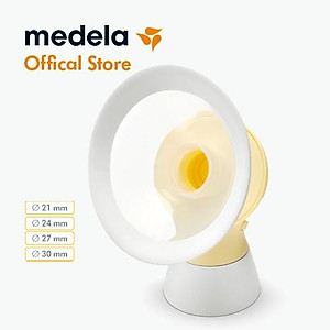 Phụ kiện máy hút sữa Medela, 1 phễu Flex size 21/24/27/30mm - Có vành silicon mềm, thiết kế hình oval đem lại sự thoải mái