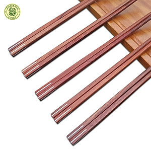 Đũa Gỗ Cao Cấp - Đũa Gỗ Cẩm Lai Cẩn Chỉ Trắng - Đồ Gỗ Nhà Bếp Thương Hiệu Trường Sơn