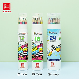 Bút chì màu Oringa | Bút chì màu chuyên nghiệp dạng cốc Hồng Hà 18 màu - 8109