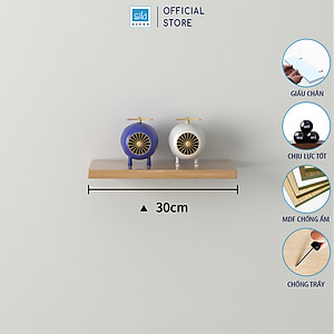 [Mua 2 giảm 10%] Kệ Thanh Ngang Trang Trí Màu Sồi Oak 389 Nhiều Kích Thước Thương Hiệu SIB Decor KT001