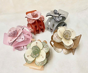 Kẹp tóc càng cua sang trọng mẫu mới - Kẹp tóc càng cua hoa đính đá cao cấp - Kẹp tóc càng cua ( Hàng cao cấp )