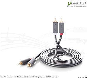 Cáp âm thanh 2RCA 30747 4 đầu hoa sen chiều dài 1M UGREEN Av104 - hàng chính hãng