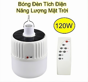 Đèn led KG62 tích điện năng lượng mặt trời siêu sáng, ánh sáng trắng có remote điều khiển và tấm pin năng lượng mặt trời / thích hợp đi vườn, cắm trại, picnic , khi nhà cúp điện 120w- Hàng chính hãng