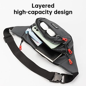 Túi Đeo Chéo Túi Bao Tử Nam Nữ Thời Trang Trẻ Trung, Túi Đựng Ipad, Túi Đeo Vai Nhiều Ngăn Kéo Đựng Đồ Rất Tiện Lợi, Vải Oxford Chống Thấm Nước - EH1001 EH1002 EH1006