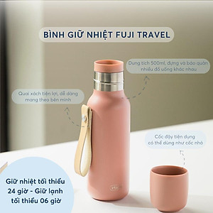 Bình Giữ Nhiệt Fuji Travel 500 ml - Inochi HNK.BNFT.3139 (Mẫu Màu Giao Ngẫu Nhiên)