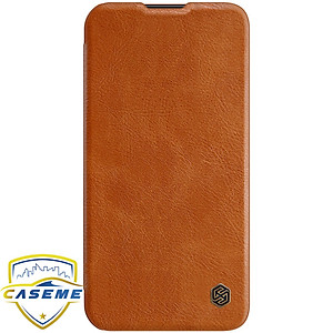 Bao da dành cho iPhone 13 Pro Max hàng chính hãng Nillkin QIN có nắp trượt bảo vệ camera