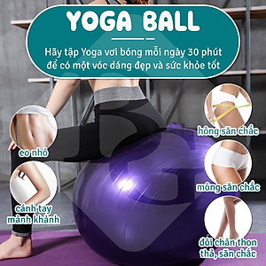[65cm] KHÔNG KÈM BƠM Bóng tập Yoga Bóng Yoga Tròn Cỡ Đại 65cm Cao Cấp BG (hàng nhập khẩu)