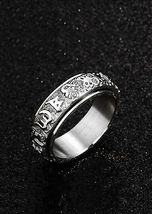 Nhẫn Bát Nhã Om Mani Padme Hum N324 (Size 8)