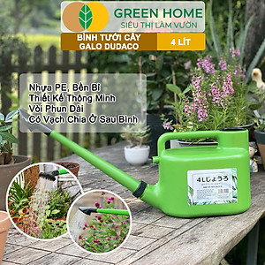 Bình Tưới Cây Vòi Sen GreenHome, Galo Dudaco, 4 Lít, 2 Chế Độ Tưới, Dễ Sử Dụng, Tháo Lắp Dễ Dàng, Độ Bền Cao