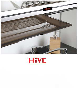 Giá úp chén bát treo tủ bếp trên Premium Black Hive Hàn Quốc