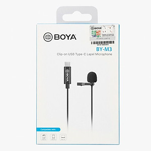 Micro thu âm cài áo BOYA BY-M3 Type C - Chính hãng