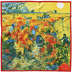 90x90cmKhăn bandana lụa quấn áo BlackPink - Khăn quàng cổ lụa vuông họa tiết tranh cổ điển Picaso