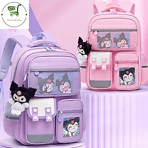 Ba lô học sinh tiểu học chất liệu siêu nhẹ - ba lô kuromi - họa tiết ngẫu nhiên