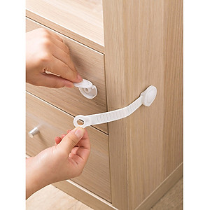 Combo 4 Dây Khóa tủ lạnh, chốt an toàn tủ lạnh, ngăn kéo, tủ đồ. Khóa cửa tủ an toàn cho bé. Chất liệu nhựa cao cấp