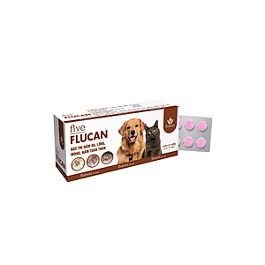 Thuốc Hỗ Trợ Trị Nấm Da, Lông, Móng Và Toàn Thân Cho Thú Cưng Five flucan - Hộp 3 Vỉ X 10 Viên