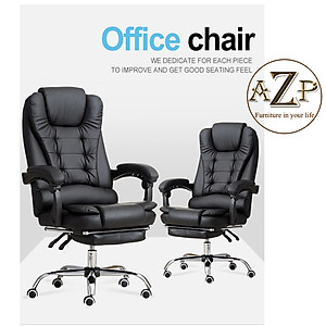 Ghế Giám Đốc, Ghế Văn Phòng  AZP FURNITURE Ergonomic AZP-9123 Kem - Nhóm Siêu Êm, Ngả Lưng relax tích hợp Massage