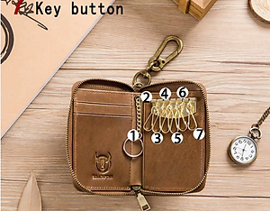 Ví nam đựng tiền đựng chìa khóa đựng thẻ đa năng 100% da bò thật cao cấp phong cách mới