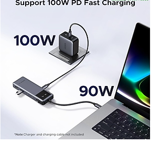 Hub chuyển đổi  USB-C 6 in 1 Groovy Robot Uno Ugreen 35998 ra USB-C, USB-A 3.2, HDMI 4K@60Hz, Sạc PD 100W - Hàng chính hãng