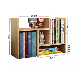 Kệ Sách Gỗ Để Bàn Lắp Ghép 6 Thanh - Hàng chính hãng 