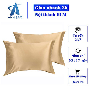 Cặp Vỏ Gối Lụa Cao cấp A - 50x70cm hoặc 60x80cm - mềm mịn mát lạnh
