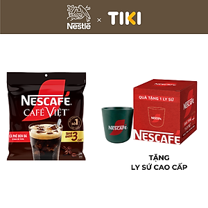 [Tặng Hũ Thủy Tinh NESCAFÉ (Tet 26) NESCAFE 750ml] Cà phê Hòa tan NESCAFÉ CAFÉ VIỆT 35 gói Vị Mạnh đặc trưng