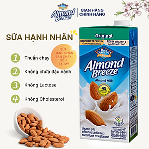 Thùng Sữa Hạt Hạnh Nhân ALMOND BREEZE Nguyên Chất 946ml x 12 hộp