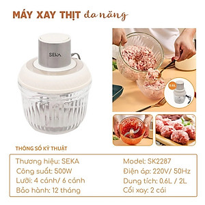 Máy Xay Thịt SEKA SK2287 2 Cối - Hàng Chính Hãng