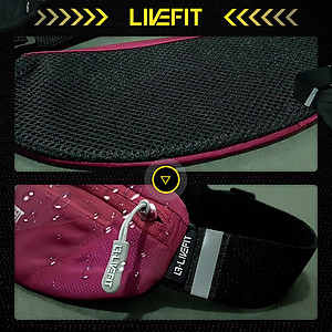 Đai chạy bộ, Túi đeo hông chạy bộ LiveFit cao cấp - Running Belt - WB0924