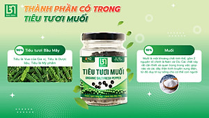 Tiêu tươi muối Organic Bầu Mây 35g - Cay cấp độ 2 với độ cay nhẹ nhàng, tươi giòn, cay mềm, tự nhiên, giúp kích thích vị giác, giúp ăn ngon miệng hơn, cải thiện chức năng của hệ tiêu hoá