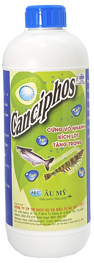 Canciphos - Bổ sung khoáng giúp tôm Cứng vỏ nhanh, kích lột, tăng trọng