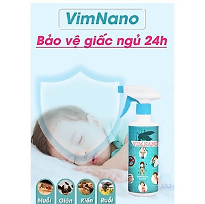 Bình Xịt Đuổi Côn Trùng Vim Nano - Đuổi Ruồi, Muỗi, Côn Trùng Gây Hại, Mùi Hương Thảo Mộc, Dễ Chịu Chai 500ml