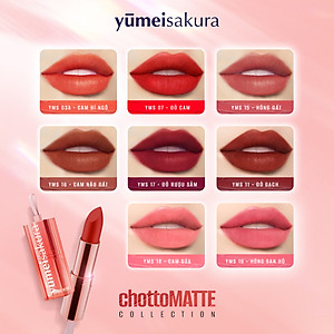 Son Thỏi Chotto Matte Yumeisakura Lì Mịn, Siêu Dưỡng, Chống Nắng Cho Môi Căng Mượt 3.5g