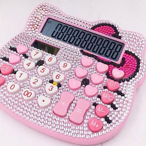 Máy tính cầm tay, máy tính bỏ túi Kitty đính đá dễ thương