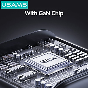 Củ Sạc Nhanh 67W 2C+A USAMS CC272 (GaN Charger, 3 Port, CC272 chân dẹp) Hàng Chính Hãng