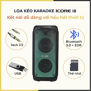 Bộ Loa Mic Karaoke Bluetooth iCore i8 - Hàng chính hãng