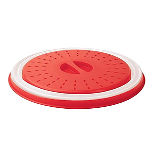 Plastic Microwave Food Cover Vented Splatter Protector Lid Safe Vent Yellow