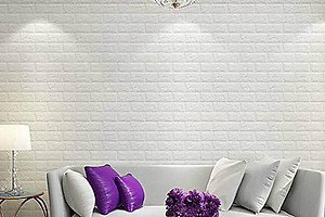 10 Tấm Xốp Dán Tường Giả Gạch Màu Trắng Dày 4mm Khổ 70X77 Cm Chịu Lực, Chịu Nước, Chống Ẩm Mốc Loại Cao Cấp 